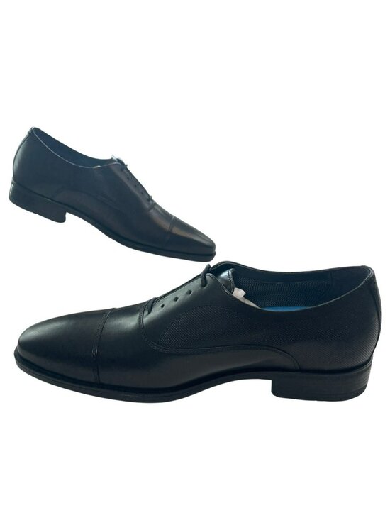 Johnston & Murphy Cap Toe Black Leather Oxfords TruFoam Men\'s Size 10 D NIB main image 5